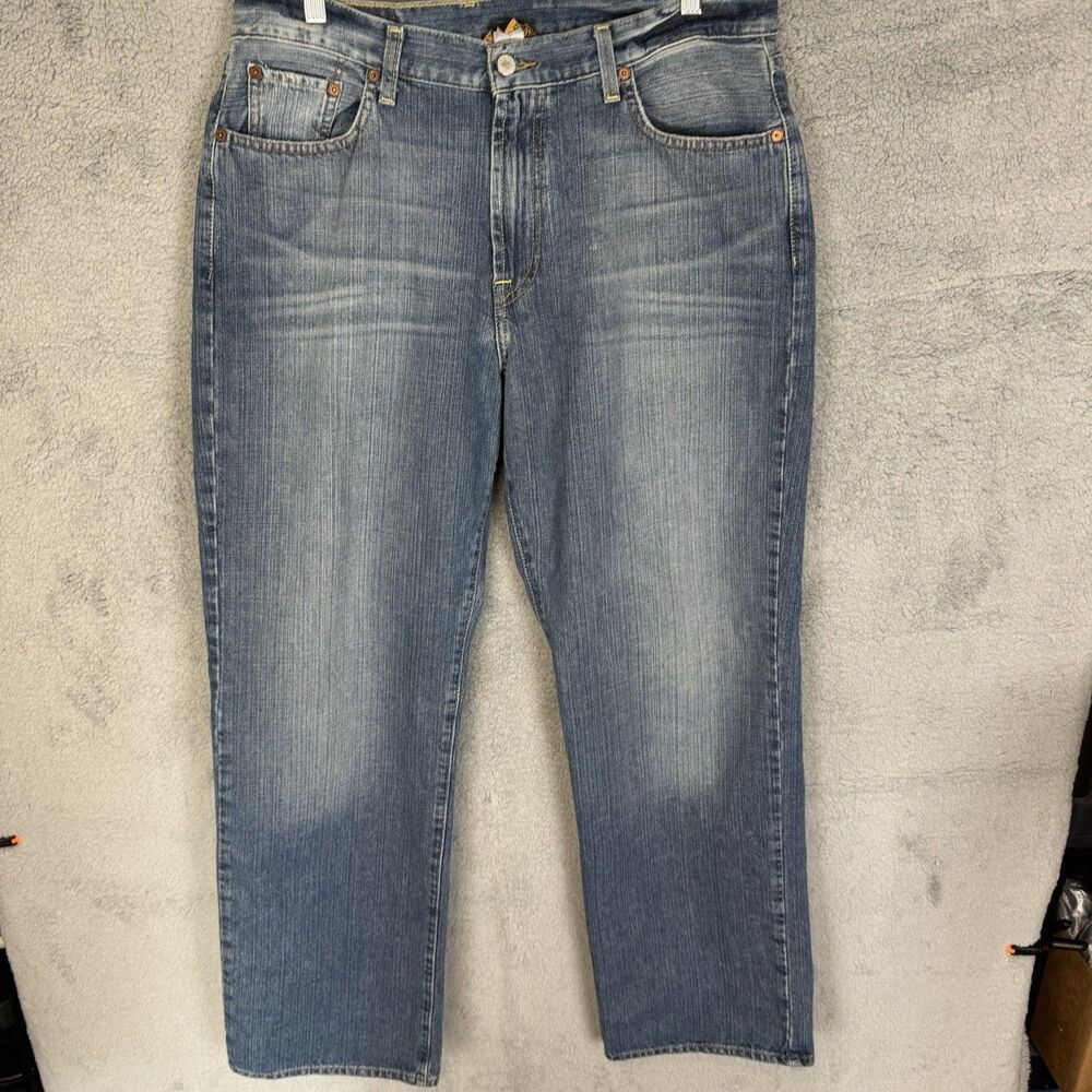 S‎ Lucky Brand Jeans Mens 36x32 Blue Denim Dungarees Classic Fit VTG